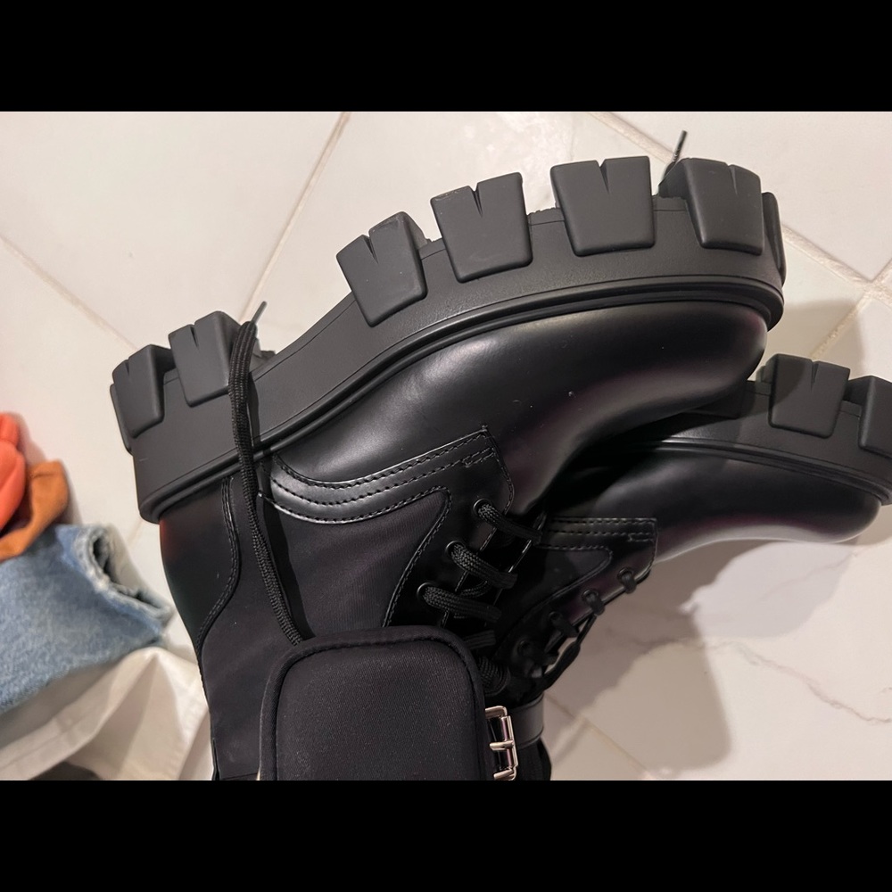 Prada monolith combat boots size 37.5 - Picture 2 of 4